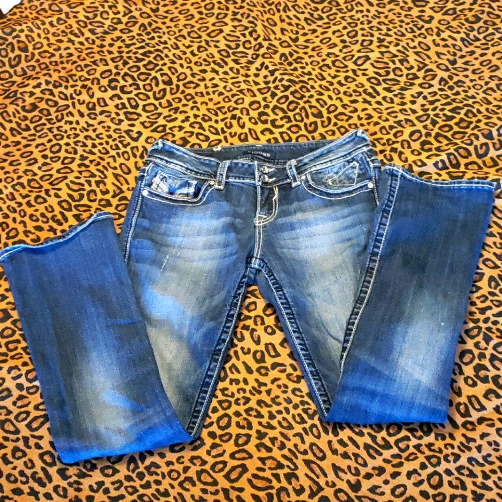 VIGOSS NEW York Slim Boot JEANS-leather tag